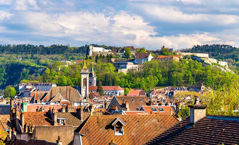 Vue des toits de Besançon